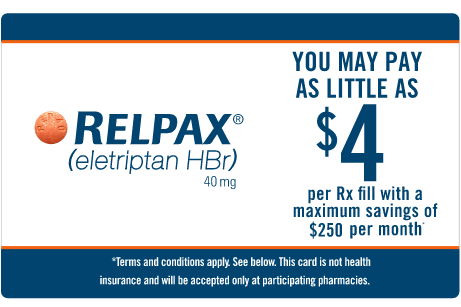 Relpax Savings card