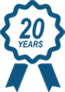 20 years experience icon